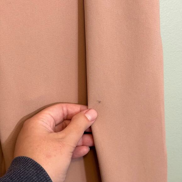 Aritzia Wilfred Feuille Pants Womens 7 Roebuck Pink Straight Leg Belted Pleated - Picture 5 of 11